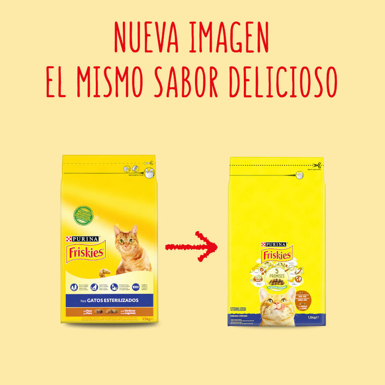 Friskies Sterilized Pollo y Pavo con Verduras pienso para gatos thumbnail