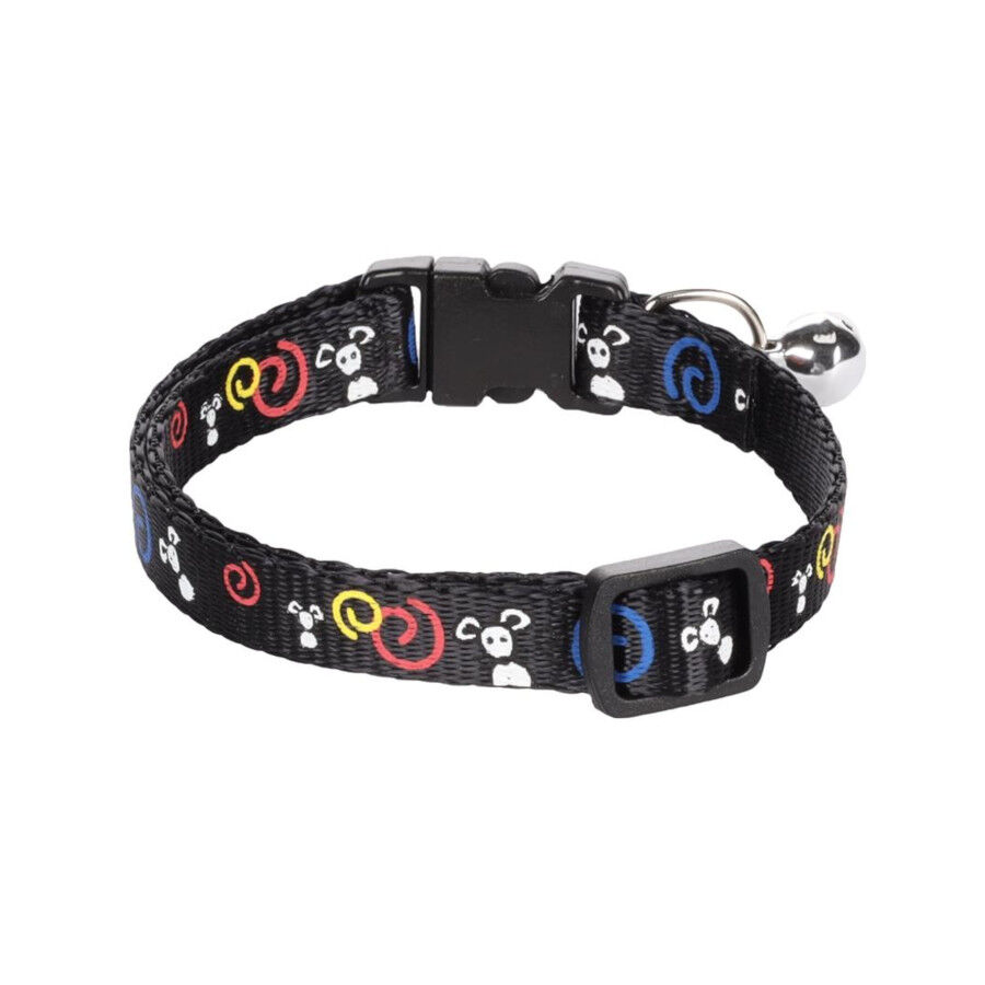 Flamingo Collar Ziggi Estampado Negro para gatos, , large Imagen numero 2