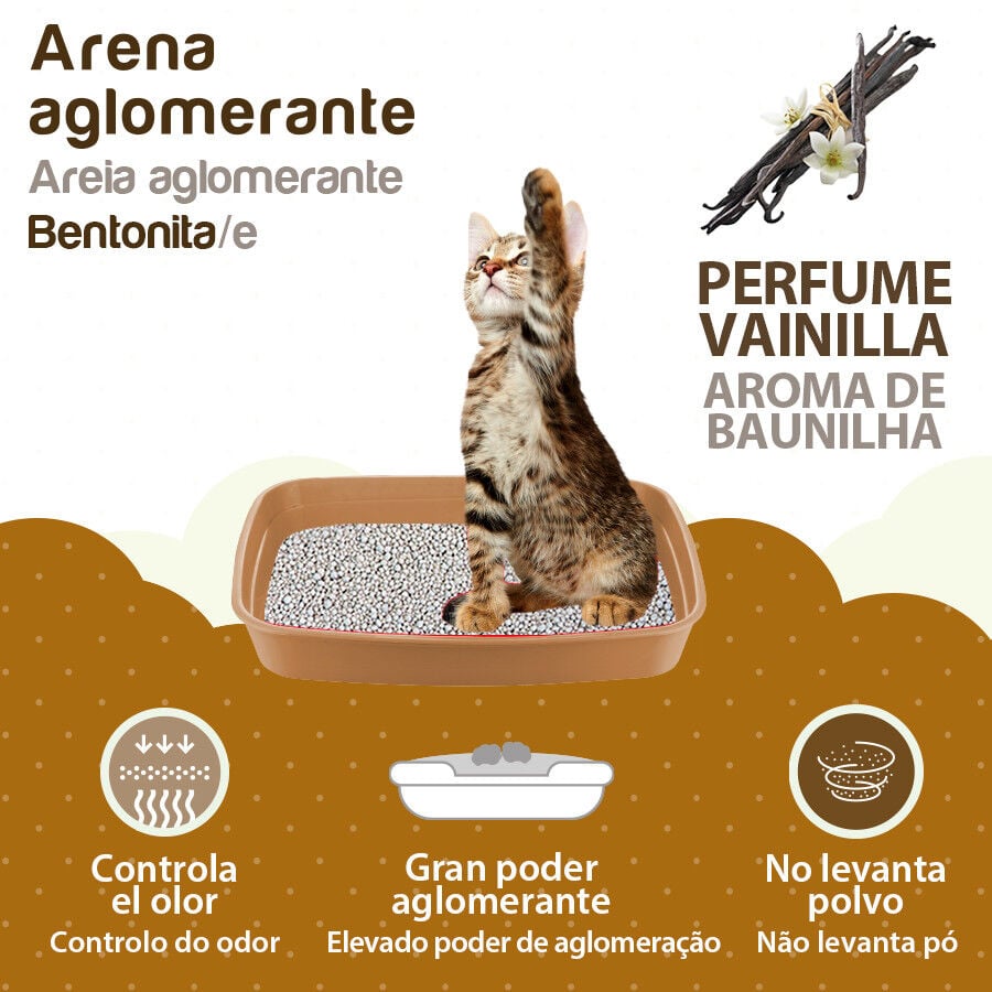 TK-Pet Arena Aglomerante de Bentonita con aroma de vainilla para gatos thumbnail
