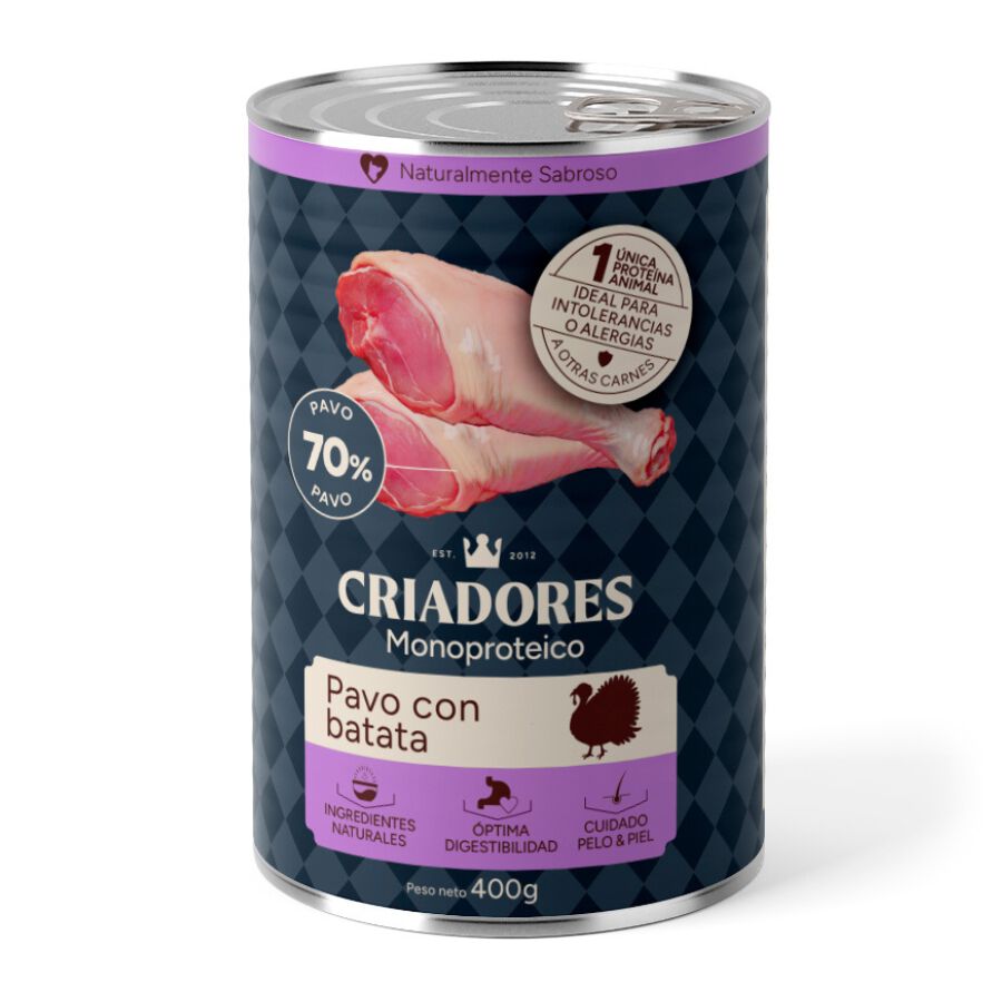 400 g Criadores Monoproteico Pavo y Batatas lata para perros, , large Imagen numero 1
