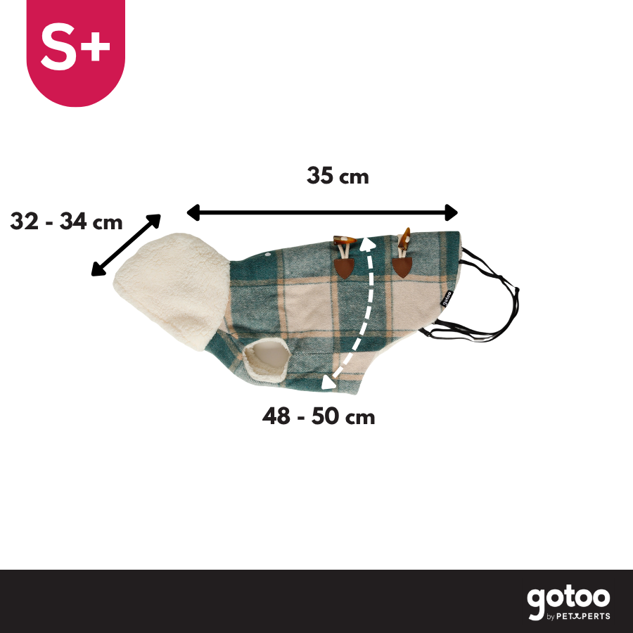 Gotoo Abrigo Tart&aacute;n con Capucha para perros, , large Imagen numero 4