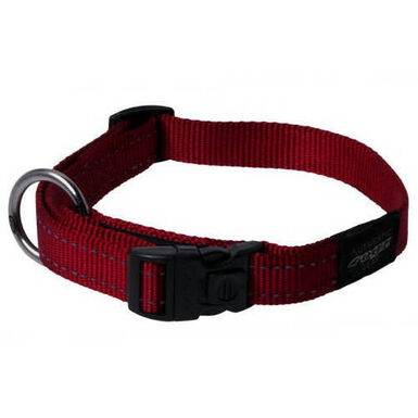 Rogz Utility Collar Rojo Reflectante para perros