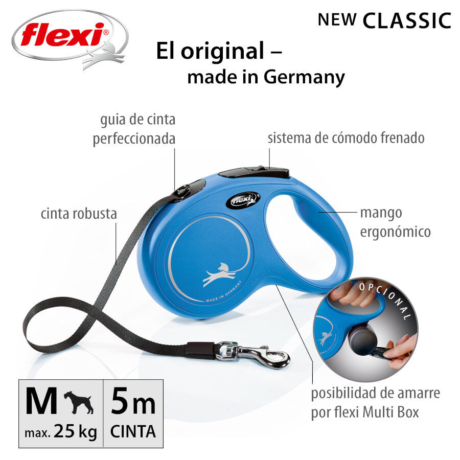 Flexi New Classic Correa Extensible Azul para perros thumbnail