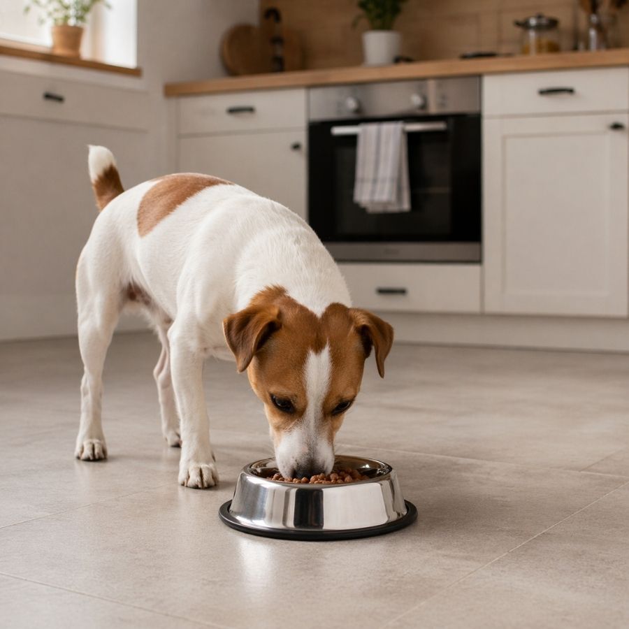 Leeby Comedero de Metal con Aro de Silicona para perros, , large Imagen numero 1