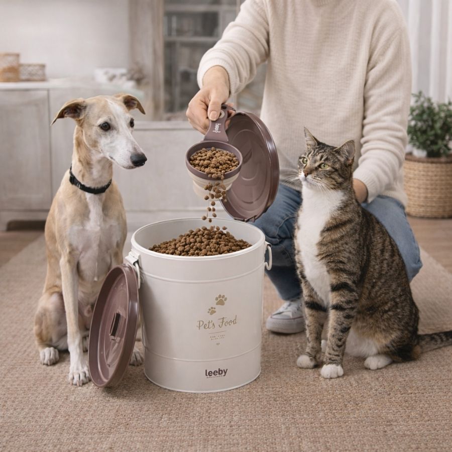Leeby Cuchara Medidora Plegable Marr&oacute;n para perros y gatos, , large Imagen numero 1