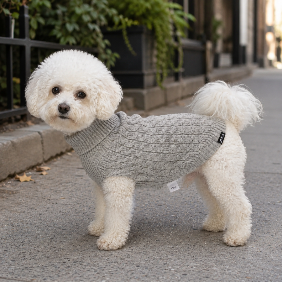 Gotoo Jersey de Punto Gris para perros, , large Imagen numero 1