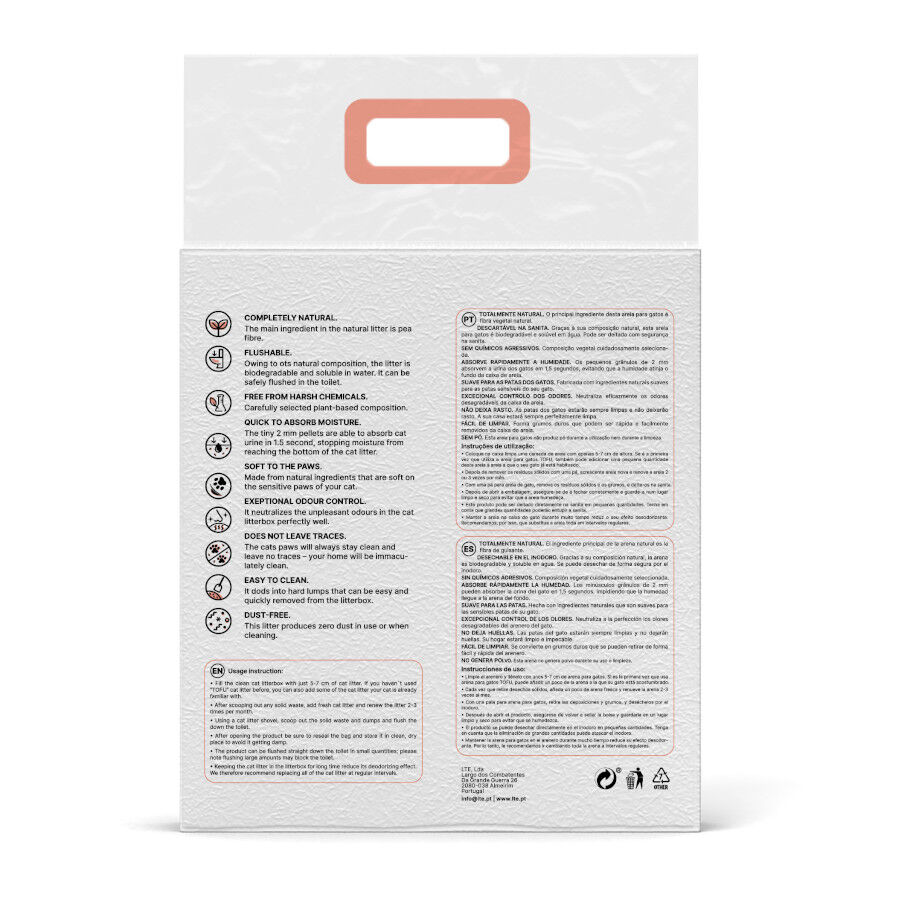 Happy Meow Arena Natural Tofu Melocot&oacute;n para gatos, , large Imagen numero 3