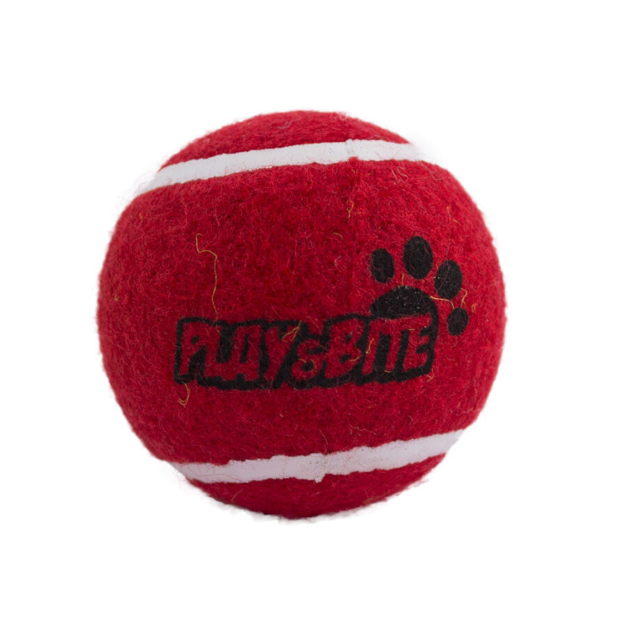 Play & Bite Pelota de Tenis Roja para perros, , large Imagen numero 1