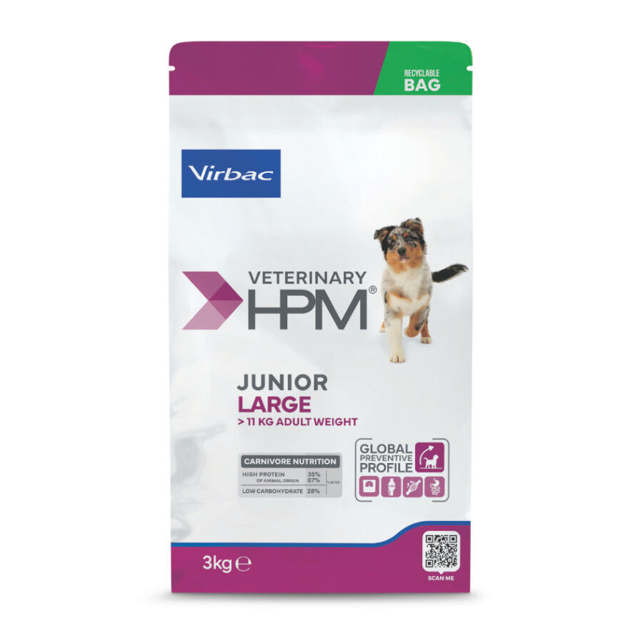Virbac HPM Veterinary Junior Large Pienso Cerdo para perros