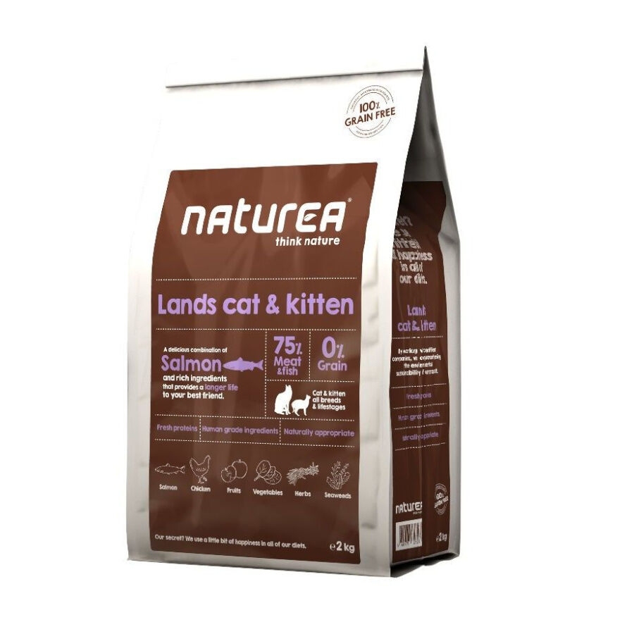 2 kg Naturea CatyKitten Lands Salm&oacute;n pienso para gatos, , large Imagen numero 1