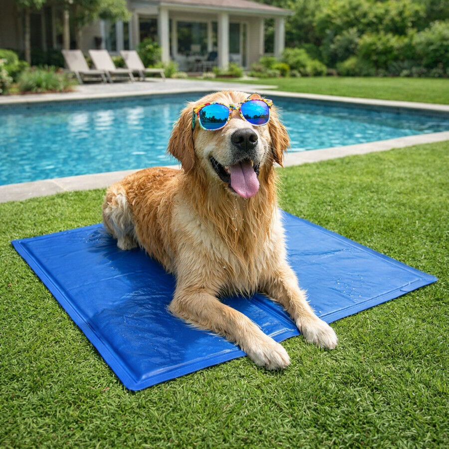 Summer Vibes Manta Refrescante Azul para perros, , large Imagen numero 1