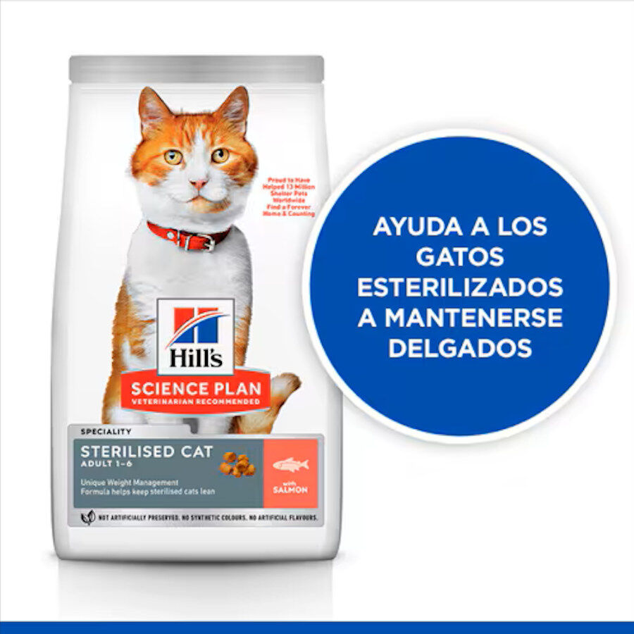 Hill&#039;s Science Plan Sterilised Adult Salmón pienso para gatos thumbnail