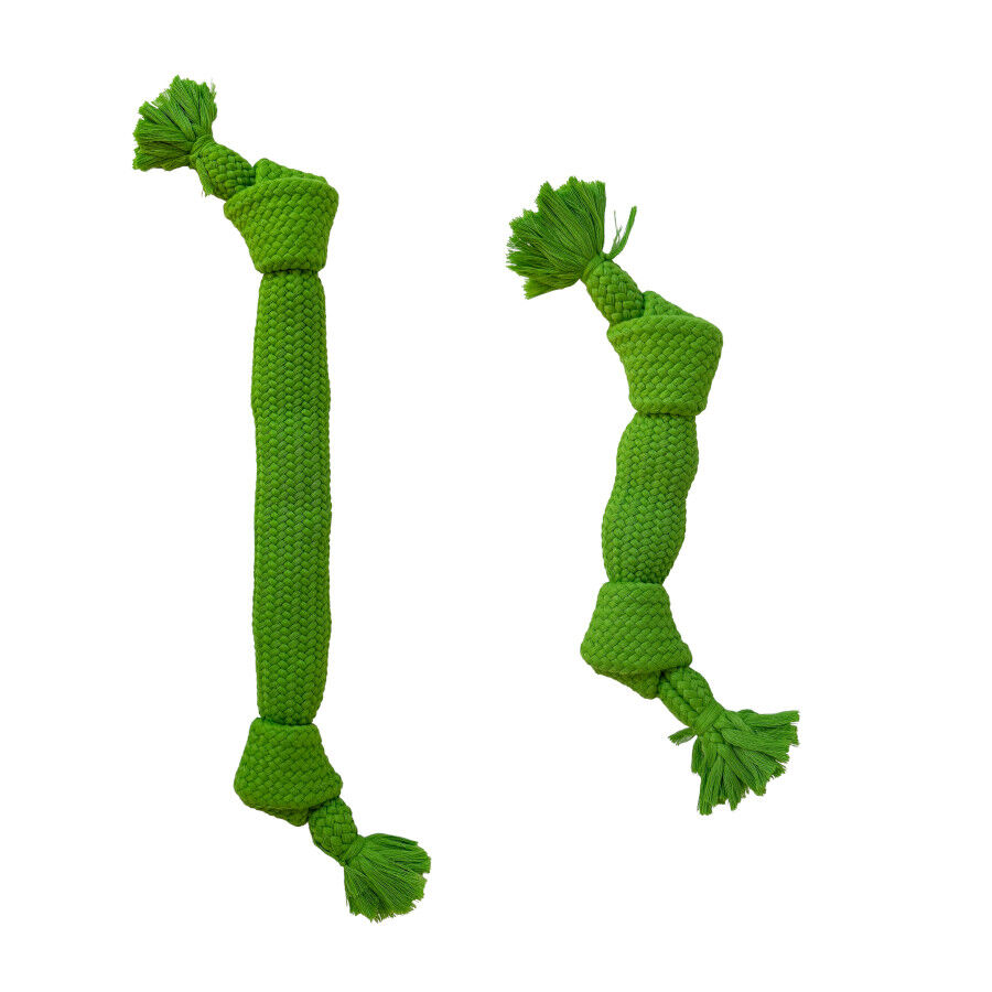 Tootoy! Hueso Mordedor de Cuerda Verde para perros, , large Imagen numero 2