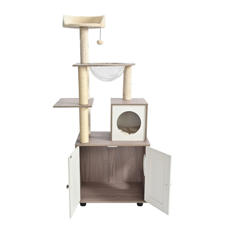 Leeby Luna árbol rascador con mueble para gatos thumbnail
