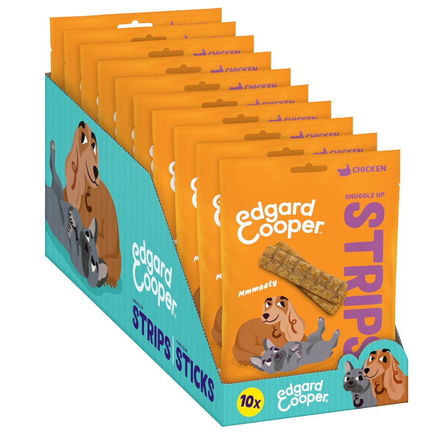 Edgard &amp; Cooper Tiras de Pollo snack para perros thumbnail