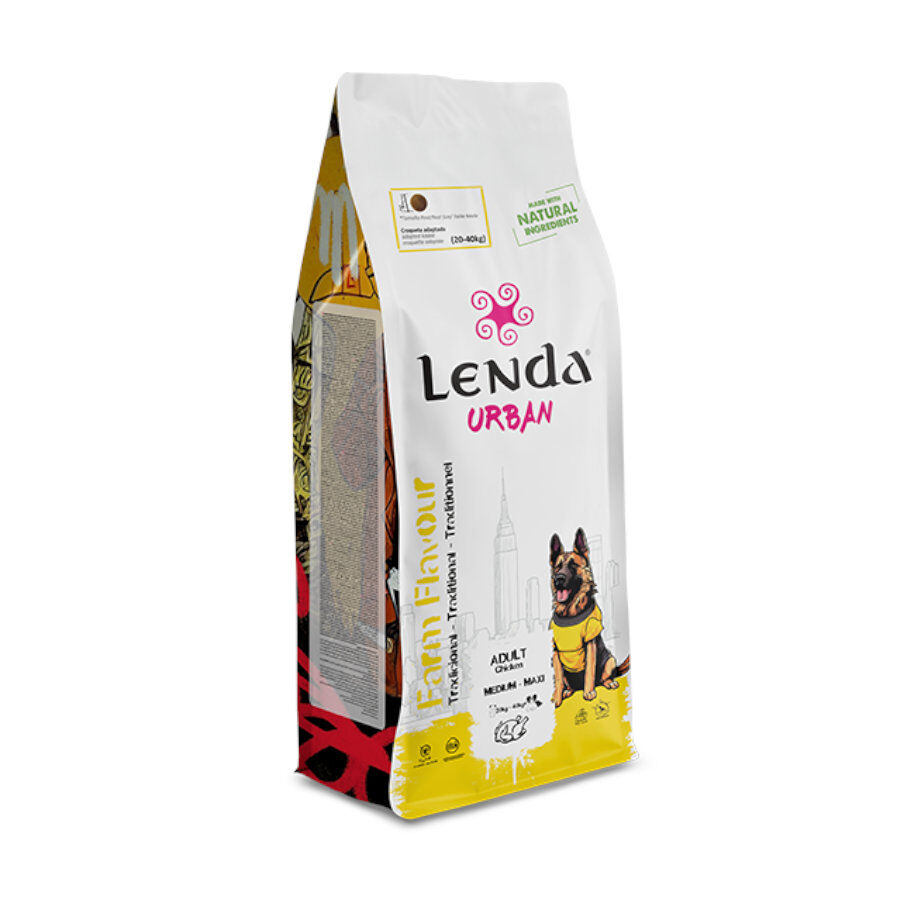 15 kg Lenda Urban Farm Flavour Adult Medium-Maxi Pollo pienso para perros, , large Imagen numero 1