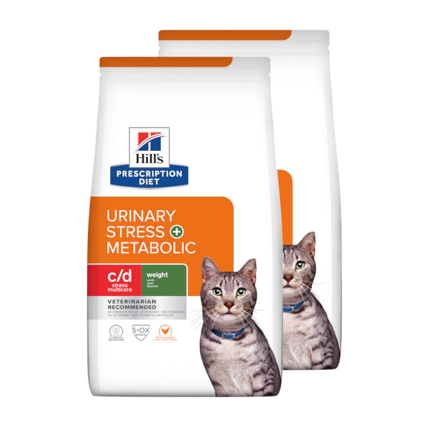2 x 8 kg Hill's Prescription Diet Urinary Stress + Metabolic c/d pienso para gatos &iexcl;Pack ahorro!, , large Imagen numero 1