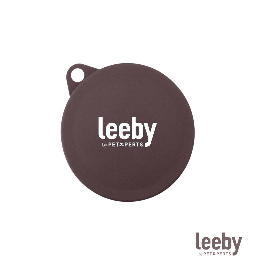 Leeby Tapa Comedero Marr&oacute;n para perros y gatos, , large Imagen numero 2