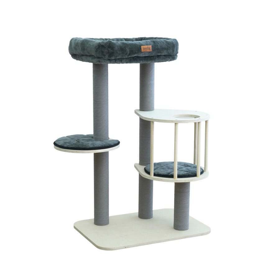 Leeby Cloud Collection torre rascador con cama para gatos thumbnail