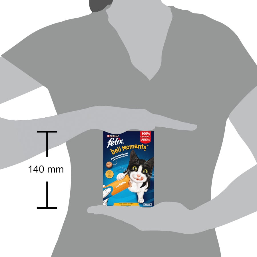 Purina Felix Deli Moments con Pollo Snack líquido para gatos thumbnail