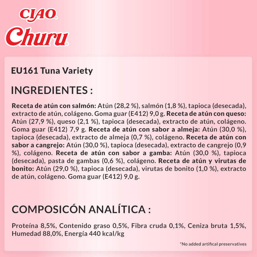 60 sobres x 14 g Churu Variedades de At&uacute;n Snack L&iacute;quido para gatos, , large Imagen numero 8