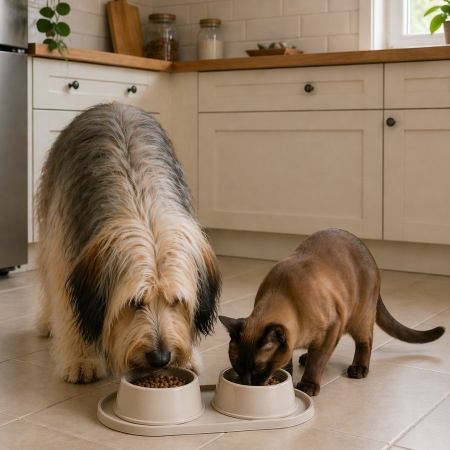 Leeby Comedero Doble de Pl&aacute;stico para perros y gatos, , large Imagen numero 1
