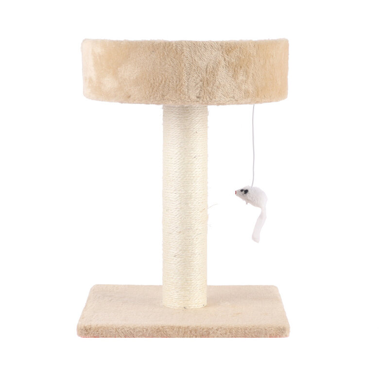 Leeby Tigrou rascador con cama y juguete beige para gatos,  Imagen numero 3 Leeby Tigrou rascador con cama y juguete beige para gatos, , large Imagen numero 3