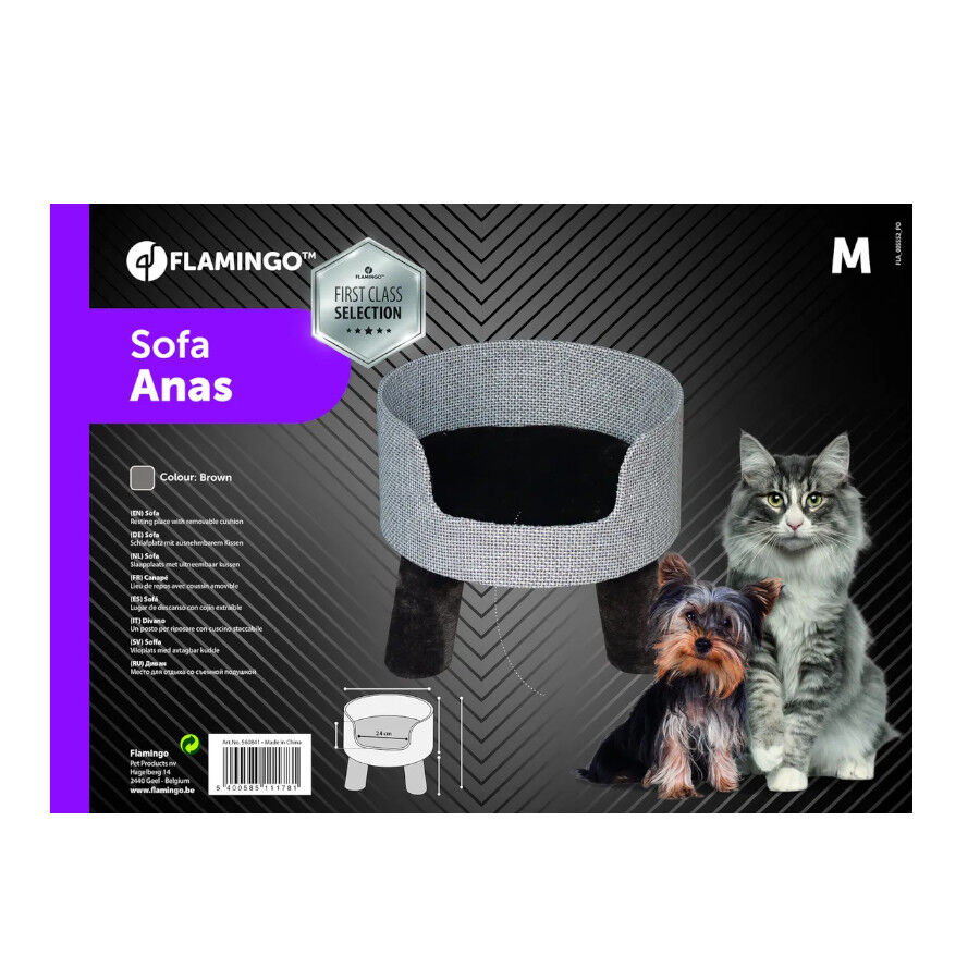 Flamingo Anas Sofá Marrón para perros y gatos thumbnail