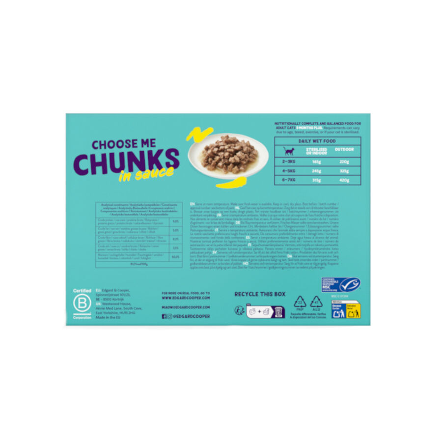 Edgard &amp; Cooper multipack chunks comida para gatos thumbnail