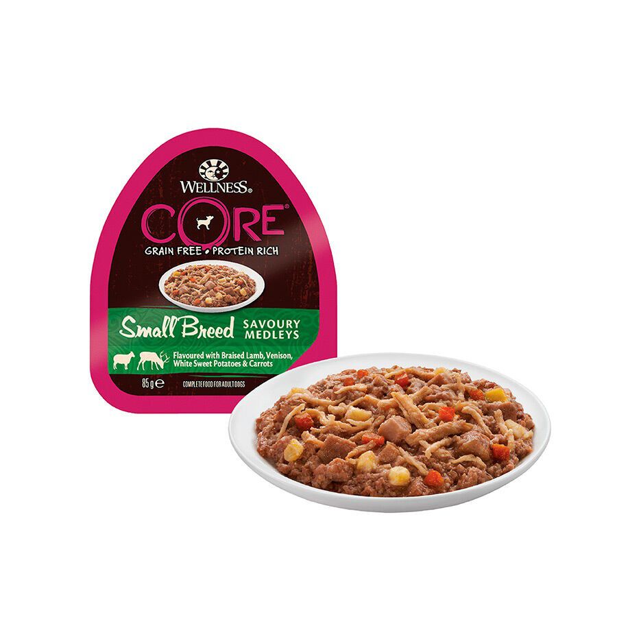 85 g Wellness Core Small Breed Grain Free Cordero y Venado tarrina para perros, , large Imagen numero 2