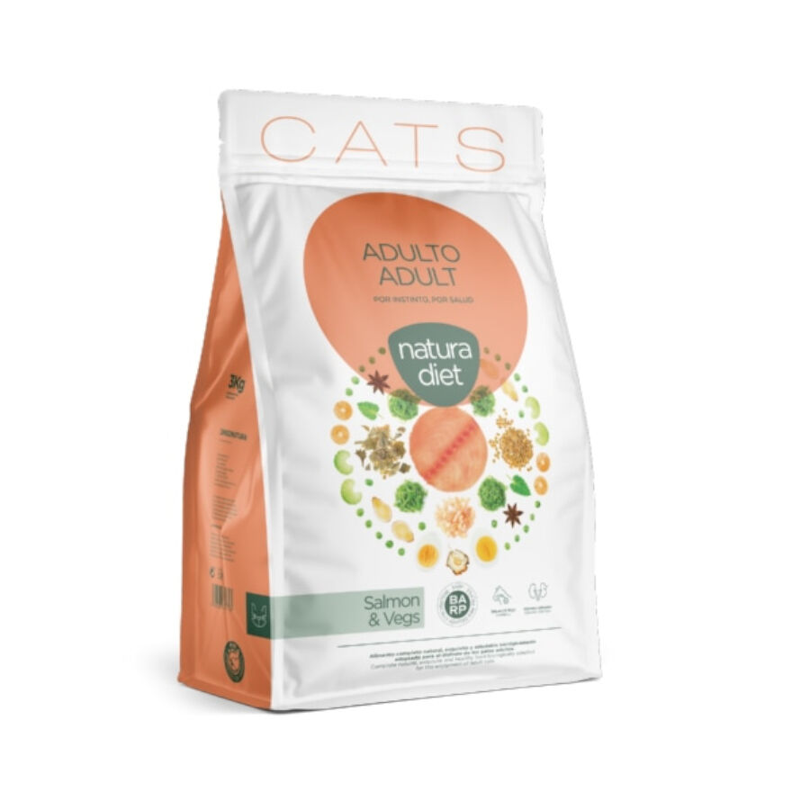 Natura Diet Adult Salmón y Vegetales pienso para gatos