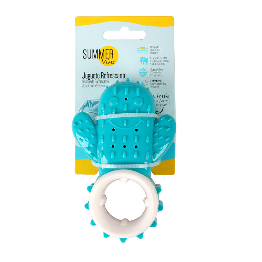 Summer Vibes Mordedor fr&iacute;o cactus azul para cachorros, , large Imagen numero 4