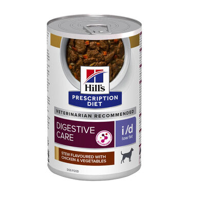 Hill's Prescription Diet Digestive Care Low Fat Estofado de Pollo y Verduras lata para perros
