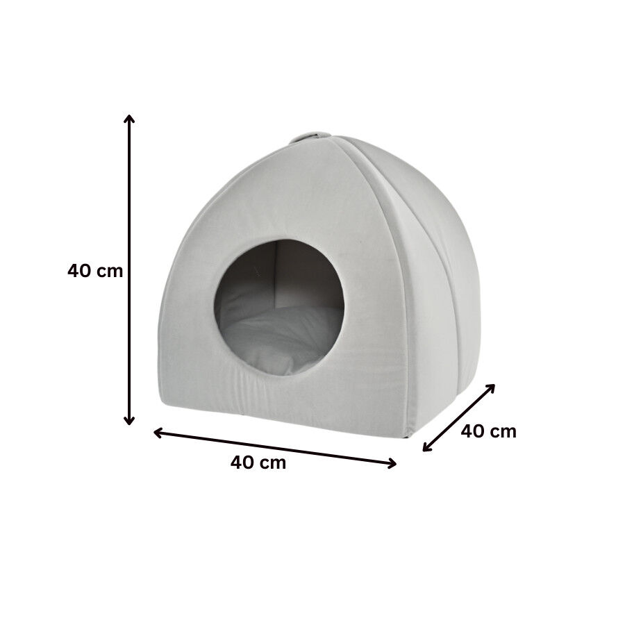Leeby Cama Iglu Gris para gatos, , large Imagen numero 5