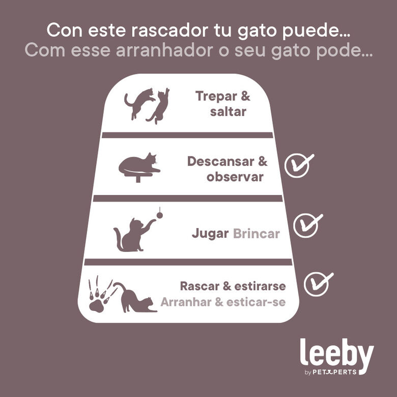 Leeby Koko rascador con cama y juguete para gatitos thumbnail