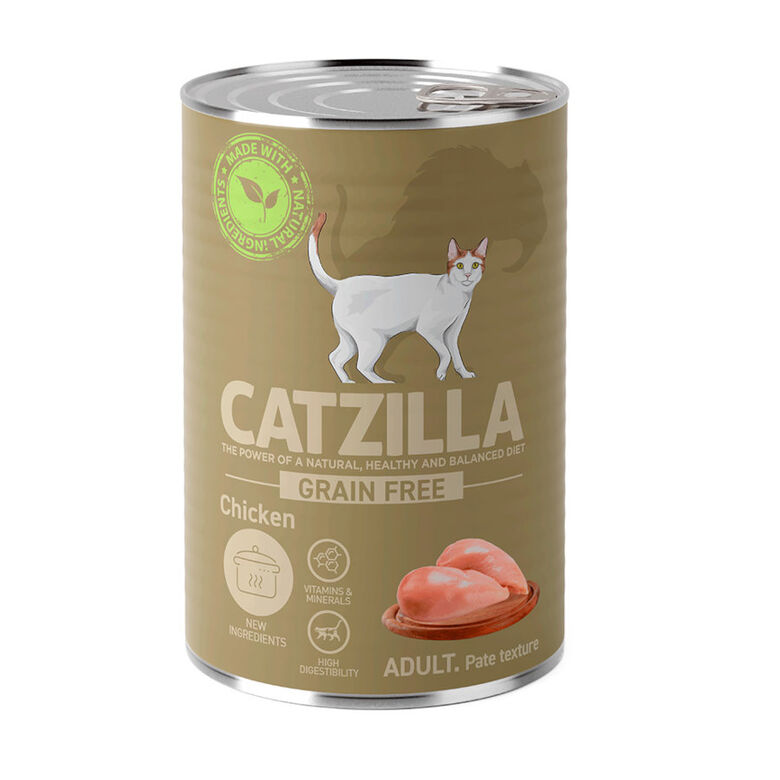 Catzilla Adult Grain Free Pollo en Paté lata para gatos thumbnail