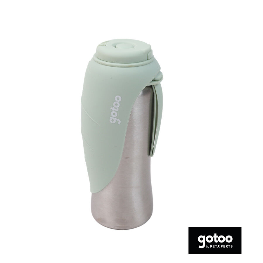 Gotoo Botella Bebedero Port&aacute;til de Acero Inoxidable Verde para perros, , large Imagen numero 2