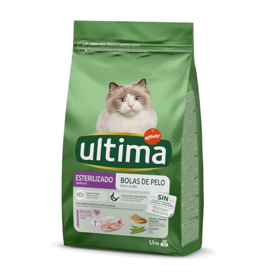 Affinity Ultima Adult Sterilized Pavo y Cebada pienso para gatos