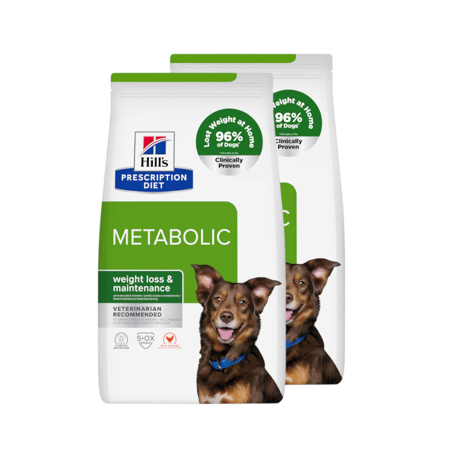 2 x 12 kg Hill's Prescription Diet Metabolic Pollo pienso para perros &iexcl;Pack ahorro!, , large Imagen numero 1