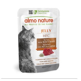 Almo Nature HFC Atún con Pescado Blanco en Gelatina sobre para gatos