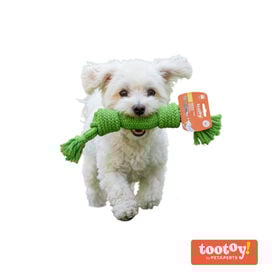 Tootoy! Hueso Mordedor de Cuerda Verde para perros