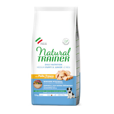Natural Trainer Puppy&Junior Medium Pollo pienso para perros
