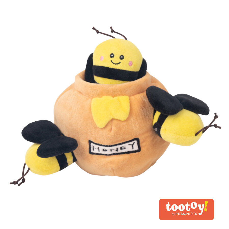 Tootoy! Comfort Honey &amp; Bees Cuddler Yellow Peluche Gigante para perros thumbnail