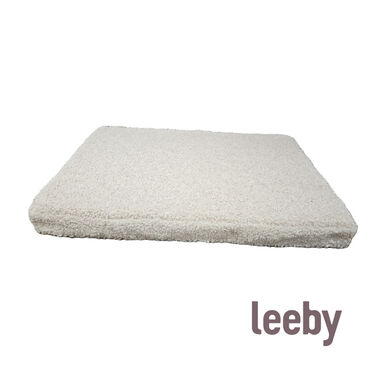 Leeby colchón borreguito beige para perros