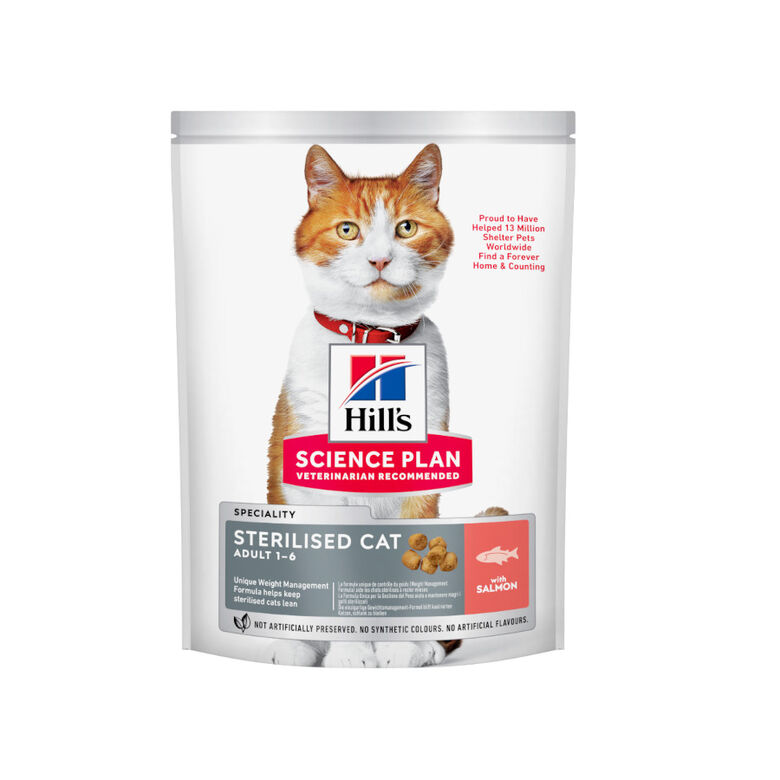 Hill&#039;s Science Plan Sterilised Adult Salmón pienso para gatos thumbnail
