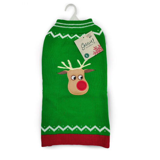 Guau Christmas Jersey de Reno Verde para perros, , large image number null
