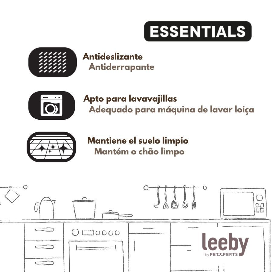 Leeby Alfombrilla Antideslizante Comederos para perros y gatos, , large Imagen numero 5