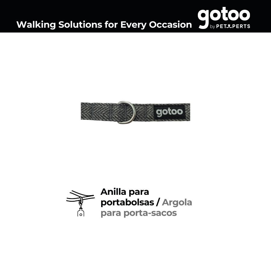 Gotoo Correa espiga gris para perros, , large Imagen numero 3
