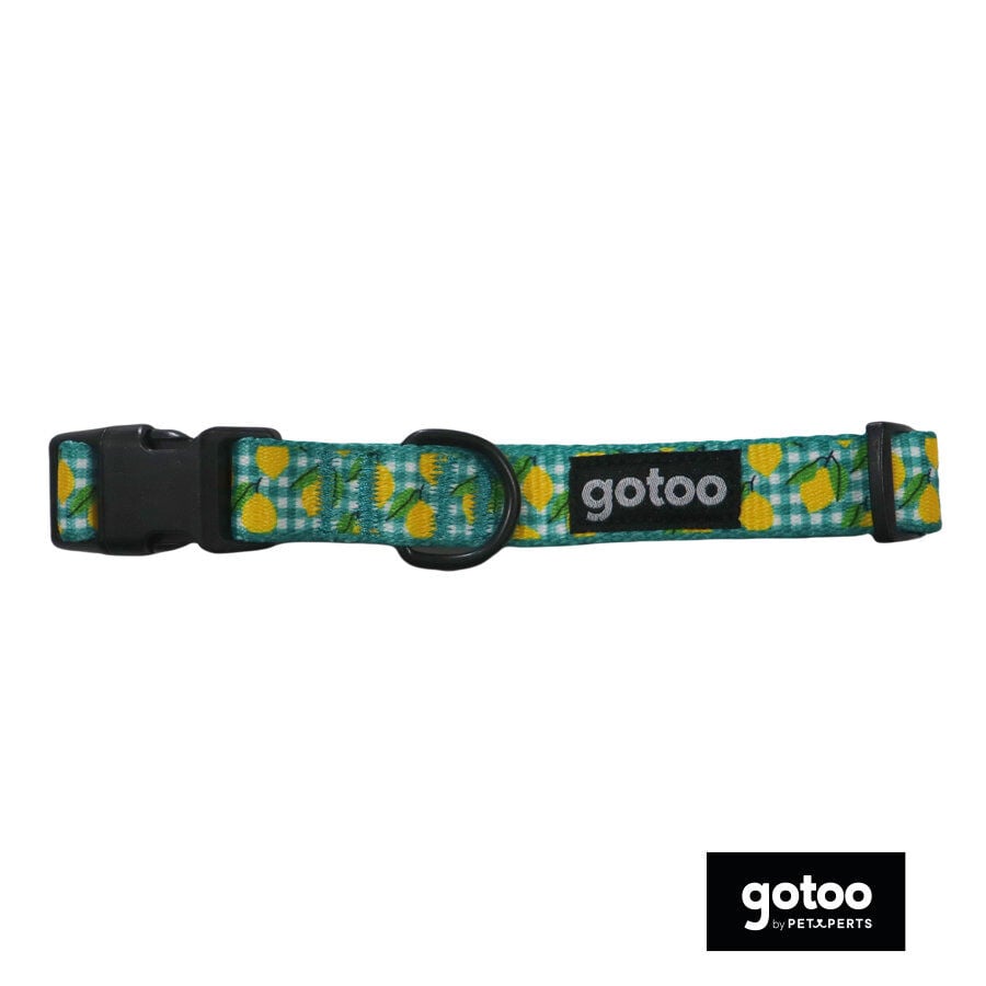 Gotoo Collar cuadro vichy amarillo para perro, , large Imagen numero 2