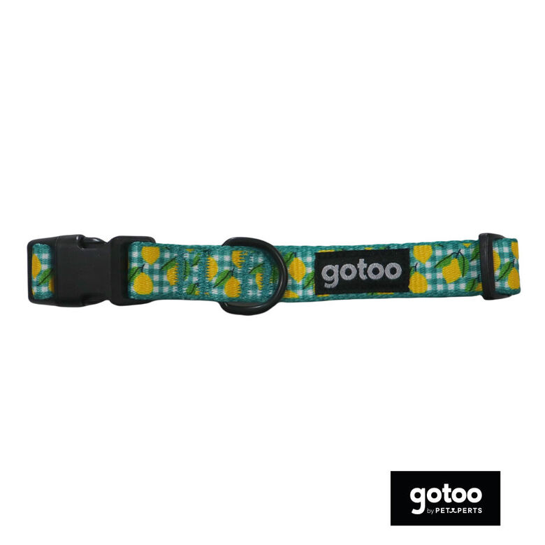 Gotoo Collar cuadro vichy amarillo para perro thumbnail